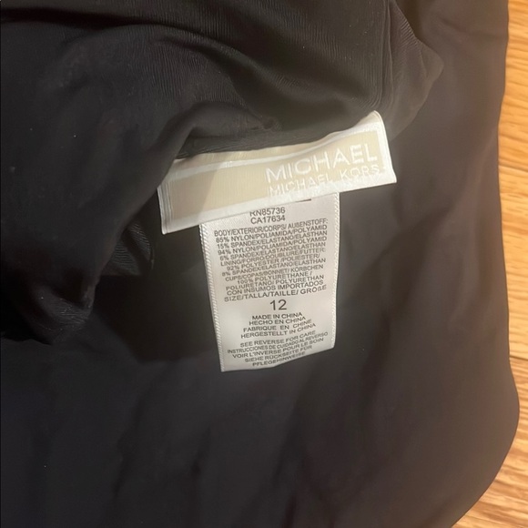 Michael Kors Black One-Shoulder Swimsuit - Picture 4 of 4